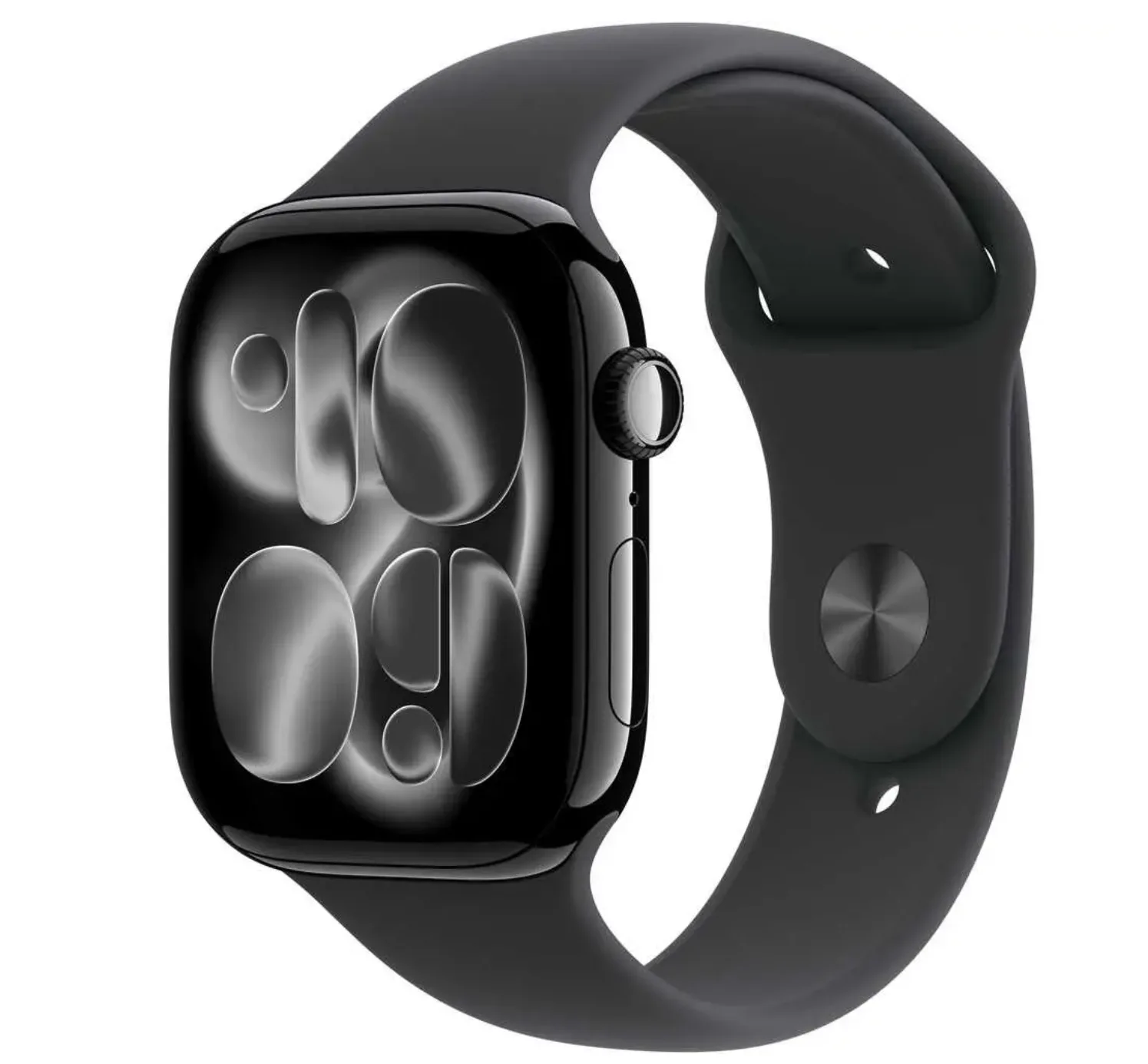 Apple Watch Series 11 GPS, 42mm Rose Black Aluminum Case with Light Blush Sport Band